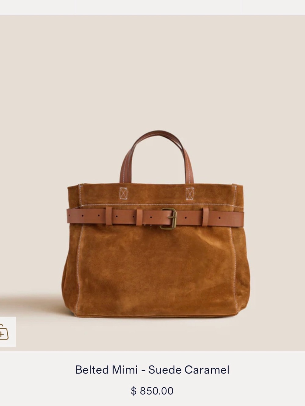 Parker Thatch Caramel Suede Belted Mimi Excellent used condition